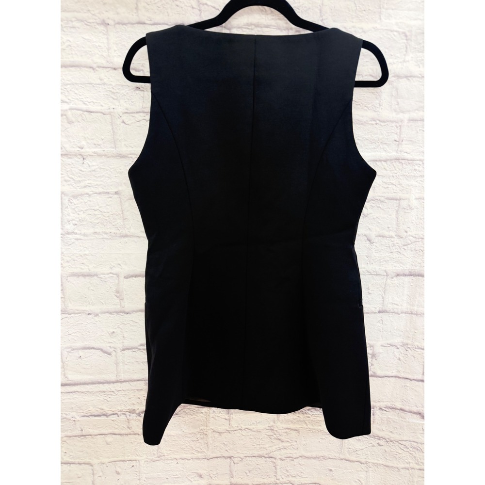 Eaves Vest Top Black Sleeveless Button Down Tailored Minimalist Chic NWT Size M - Picture 13 of 14